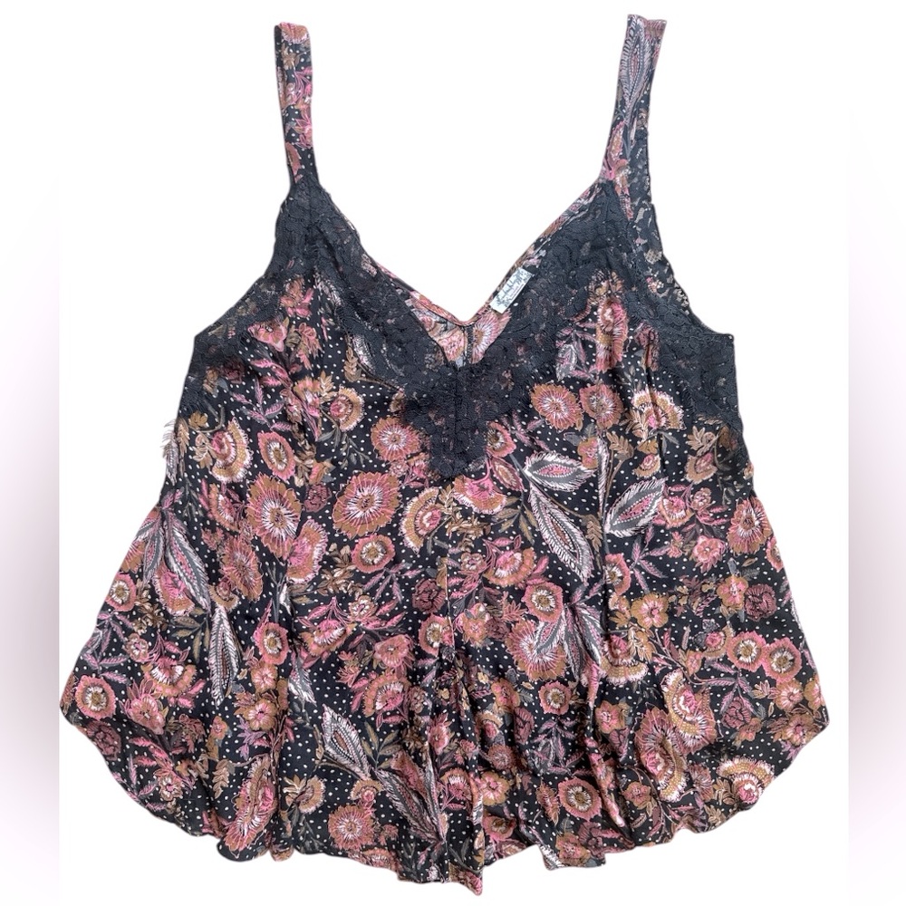 Free People Intmately Sunfest Floral Lace Swing Top M